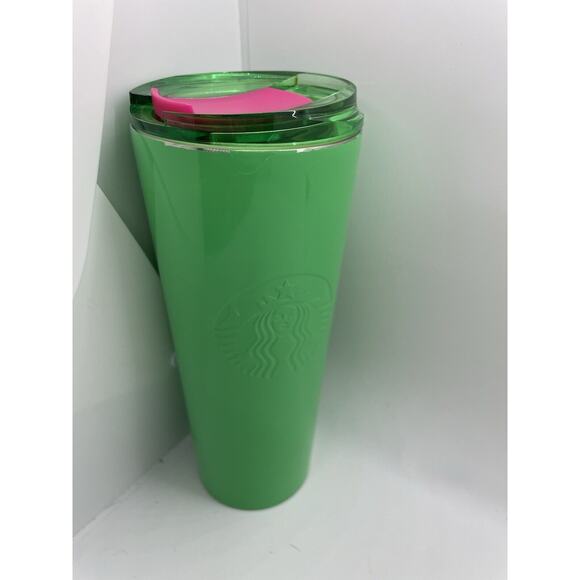 Starbucks Green Travel Tumbler Cup Stainless Steel Insulated Spring 2023 16oz - Picture 2 of 12